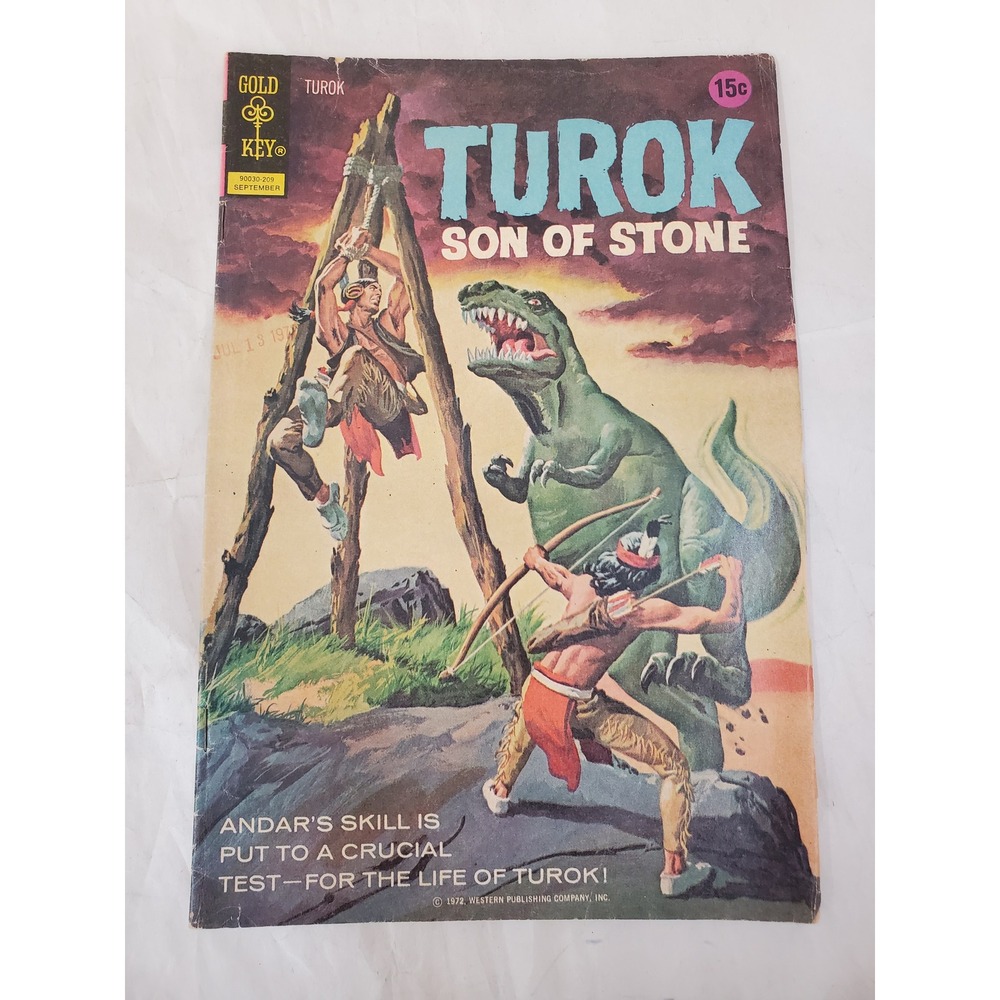 Turok Son of Stone 80 Gold Key‎ Comics 1972 Bronze Age Dinosaur Adventure